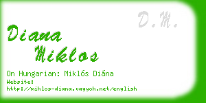 diana miklos business card